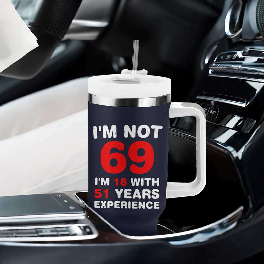69th Birthday Gifts Tumbler With Handle Funny 1957 Turning 69 Years Old