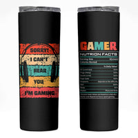 Gaming Gifts For Men Boys Skinny Tumbler Cant Hear You Im Gaming Retro Video Game Gamer