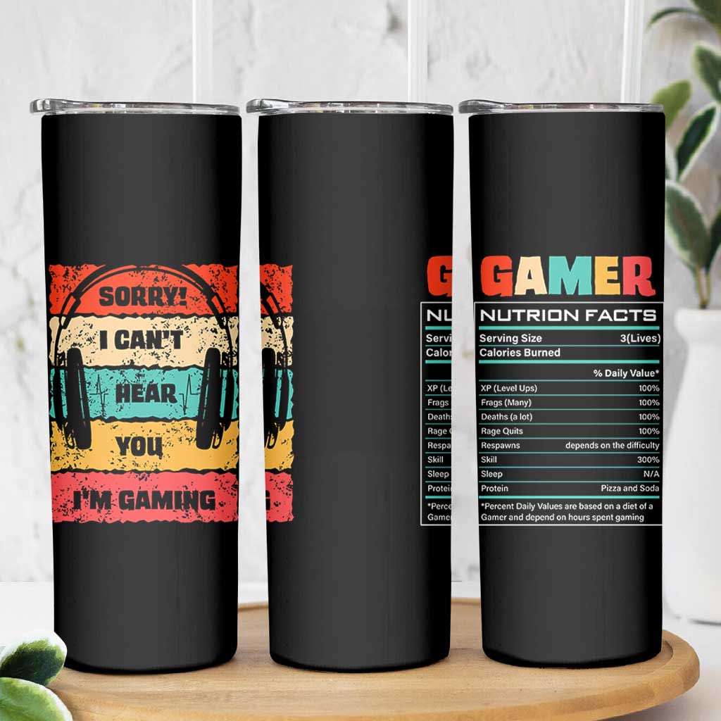 Gaming Gifts For Men Boys Skinny Tumbler Cant Hear You Im Gaming Retro Video Game Gamer
