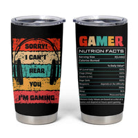 Gaming Gifts For Men Boys Tumbler Cup Cant Hear You Im Gaming Retro Video Game Gamer