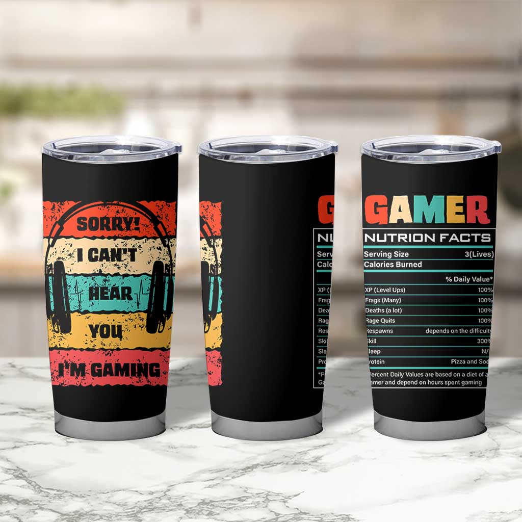 Gaming Gifts For Men Boys Tumbler Cup Cant Hear You Im Gaming Retro Video Game Gamer