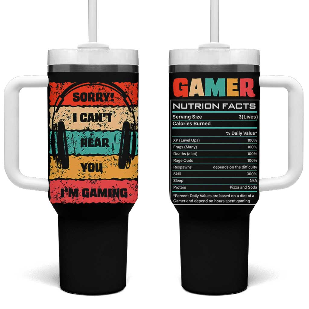 Gaming Gifts For Men Boys Tumbler With Handle Cant Hear You Im Gaming Retro Video Game Gamer