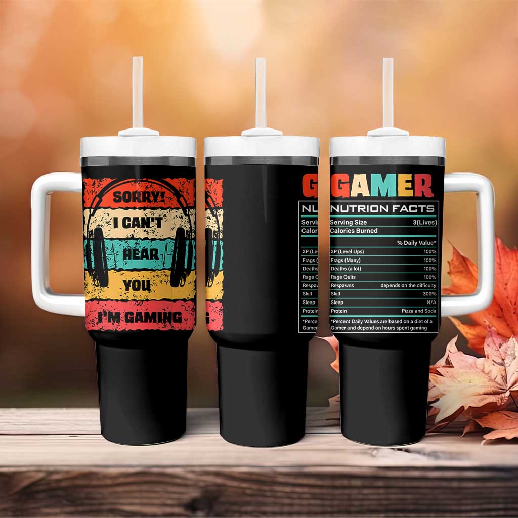 Gaming Gifts For Men Boys Tumbler With Handle Cant Hear You Im Gaming Retro Video Game Gamer