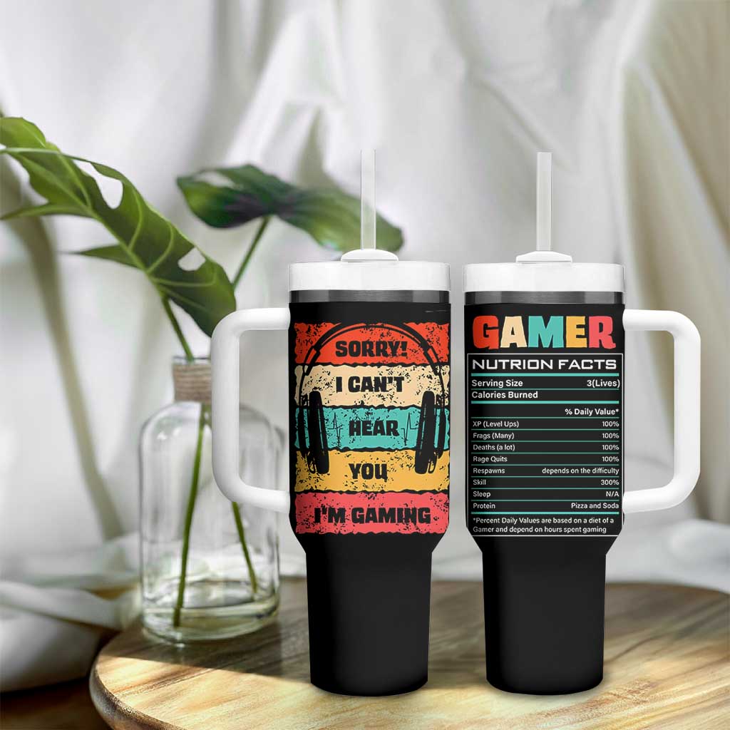 Gaming Gifts For Men Boys Tumbler With Handle Cant Hear You Im Gaming Retro Video Game Gamer