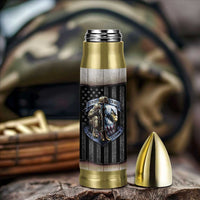 Proud Veteran Bullet Tumbler DD-214 Armed Forces Military Alumni American Flag