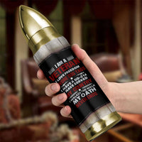 Proud Veteran Bullet Tumbler DD-214 Armed Forces Military Alumni American Flag