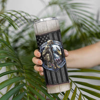 Proud Veteran Skinny Tumbler DD-214 Armed Forces Military Alumni American Flag