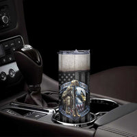 Proud Veteran Skinny Tumbler DD-214 Armed Forces Military Alumni American Flag