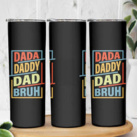 Dad Gifts From Kids Skinny Tumbler Retro Dada Daddy Dad Bruh Funny Husband Fathers Day