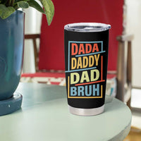 Dad Gifts From Kids Tumbler Cup Retro Dada Daddy Dad Bruh Funny Husband Fathers Day