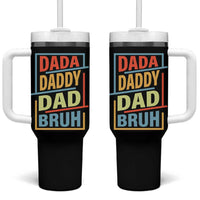Dad Gifts From Kids Tumbler With Handle Retro Dada Daddy Dad Bruh Funny Husband Fathers Day