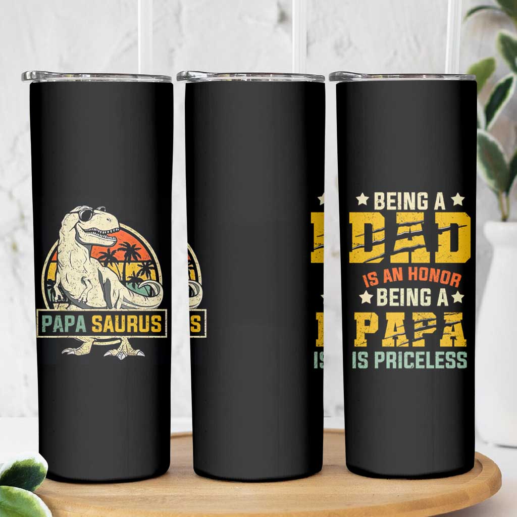 Christmas Gifts for Dad Skinny Tumbler Being A Dad Is An Honor Being A Papa Is Priceless - Wonder Print Shop