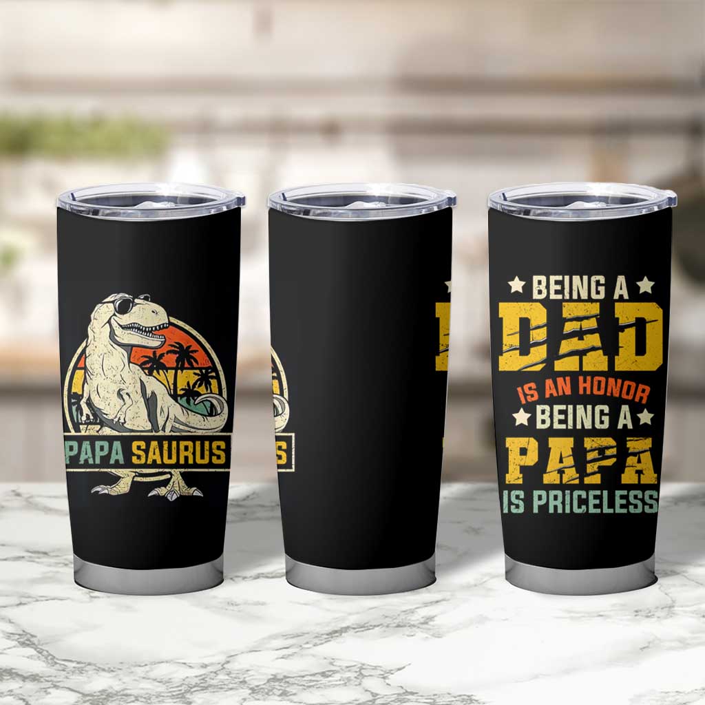 Christmas Gifts for Dad Tumbler Cup Being A Dad Is An Honor Being A Papa Is Priceless - Wonder Print Shop