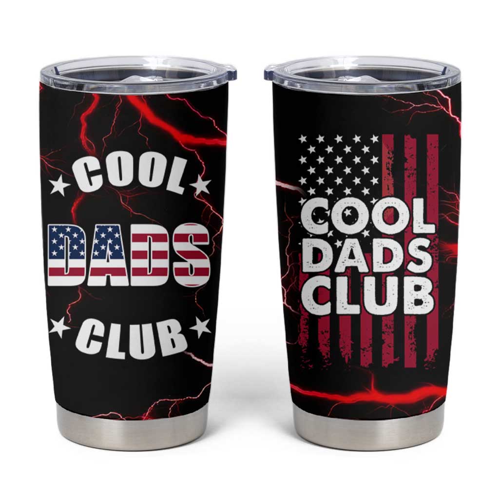 Christmas Gifts for Dad Tumbler Cup Cool Dads Club Father's Day American Flag - Wonder Print Shop