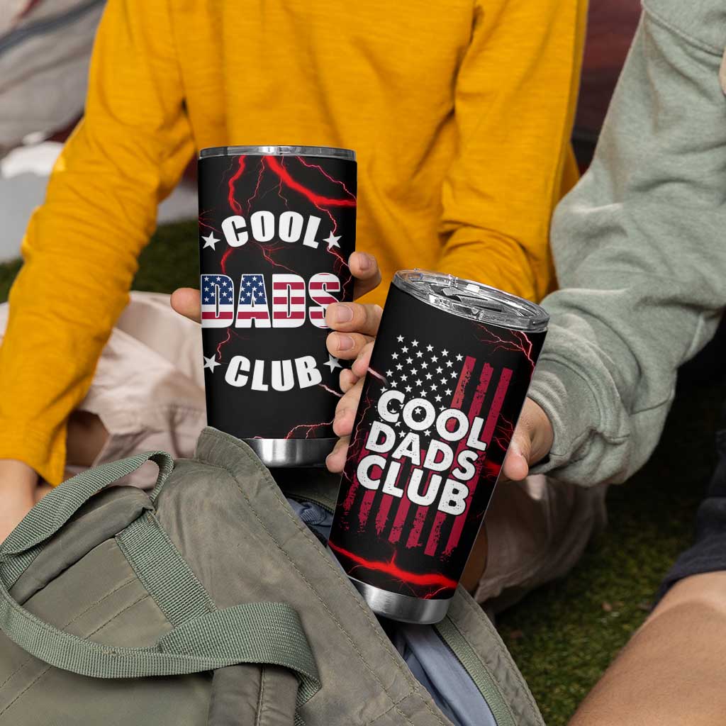 Christmas Gifts for Dad Tumbler Cup Cool Dads Club Father's Day American Flag - Wonder Print Shop