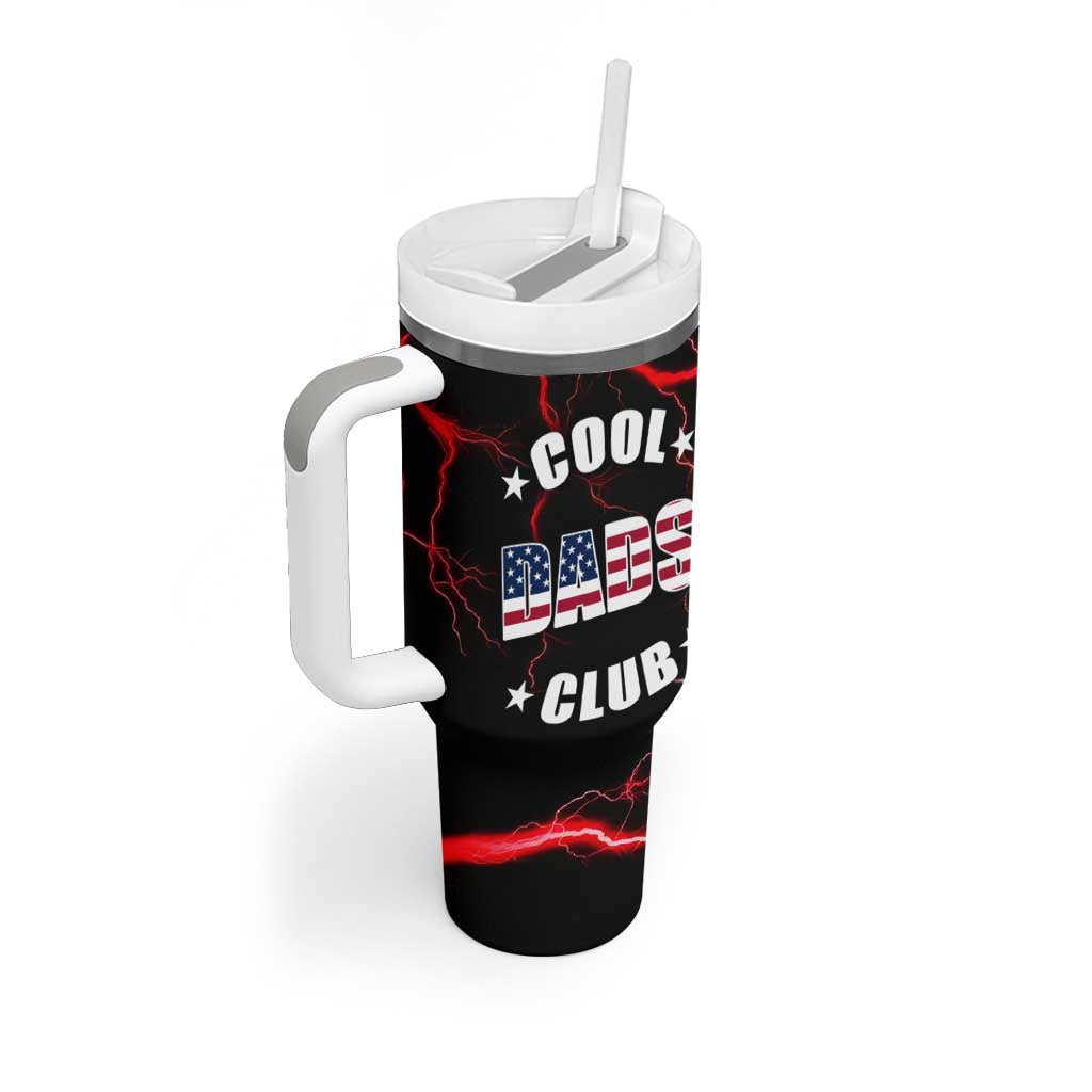 Christmas Gifts for Dad Tumbler With Handle Cool Dads Club Father's Day American Flag - Wonder Print Shop
