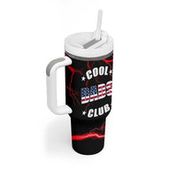 Christmas Gifts for Dad Tumbler With Handle Cool Dads Club Father's Day American Flag - Wonder Print Shop