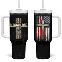 Christian Dad Tumbler With Handle Blessed Dad Cross Fathers Day