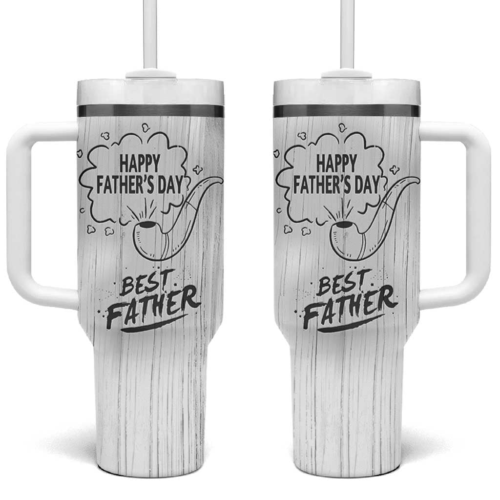 Fathers Day Gift For Dad Tumbler With Handle Vintage Pipe Smoking Dad