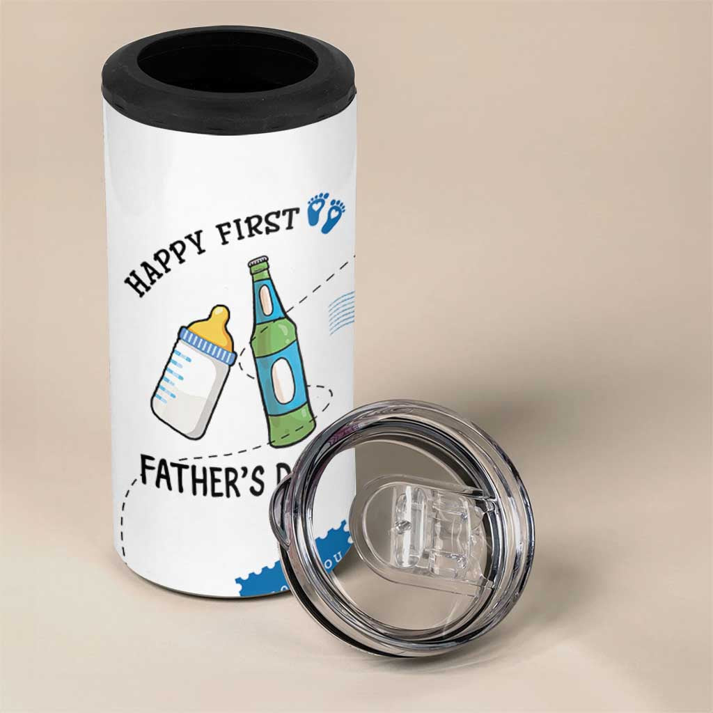 First Fathers Day 4 in 1 Can Cooler Tumbler New Baby 1st Daddy Gifts Ideas