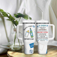 First Fathers Day Tumbler With Handle New Baby 1st Daddy Gifts Ideas