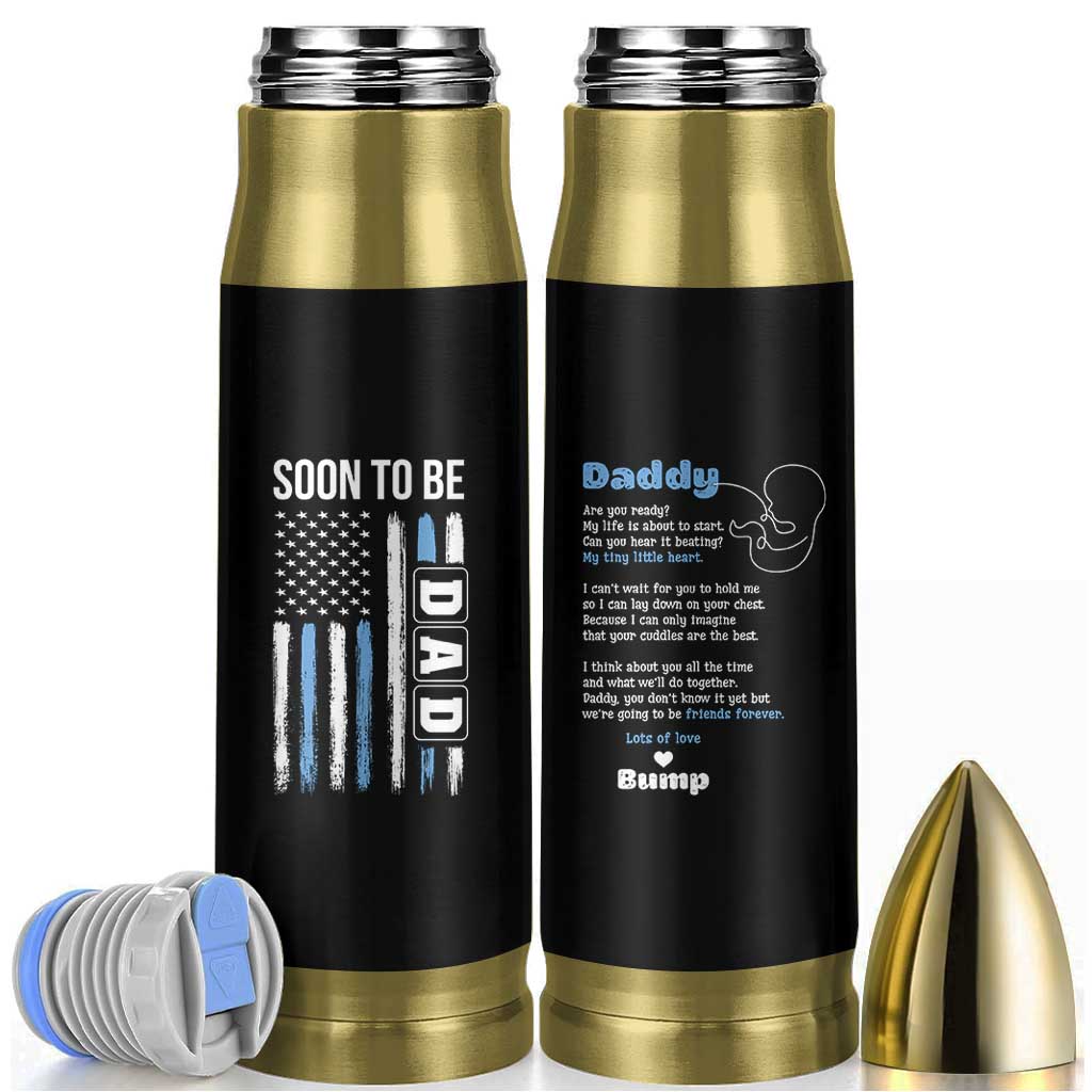 Soon To Be Dad Bullet Tumbler Funny Pregnancy Announcement Dad American Flag