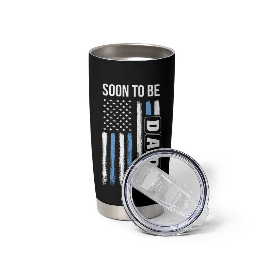 Soon To Be Dad Tumbler Cup Funny Pregnancy Announcement Dad American Flag