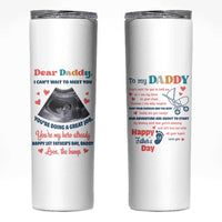Happy First Fathers Day Skinny Tumbler New Dad 1st Time Daddy Announcement
