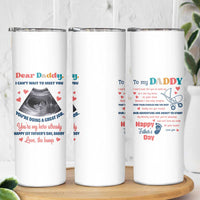 Happy First Fathers Day Skinny Tumbler New Dad 1st Time Daddy Announcement