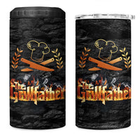 Funny Grilling BBQ 4 in 1 Can Cooler Tumbler The Grillfather Fathers Day
