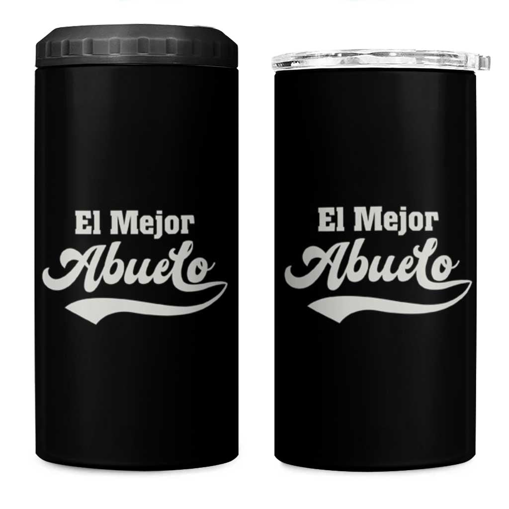 El Mejor Abuelo 4 in 1 Can Cooler Tumbler Fathers day Dia Del Padre Best Abuelo Gifts In Spanish - Wonder Print Shop