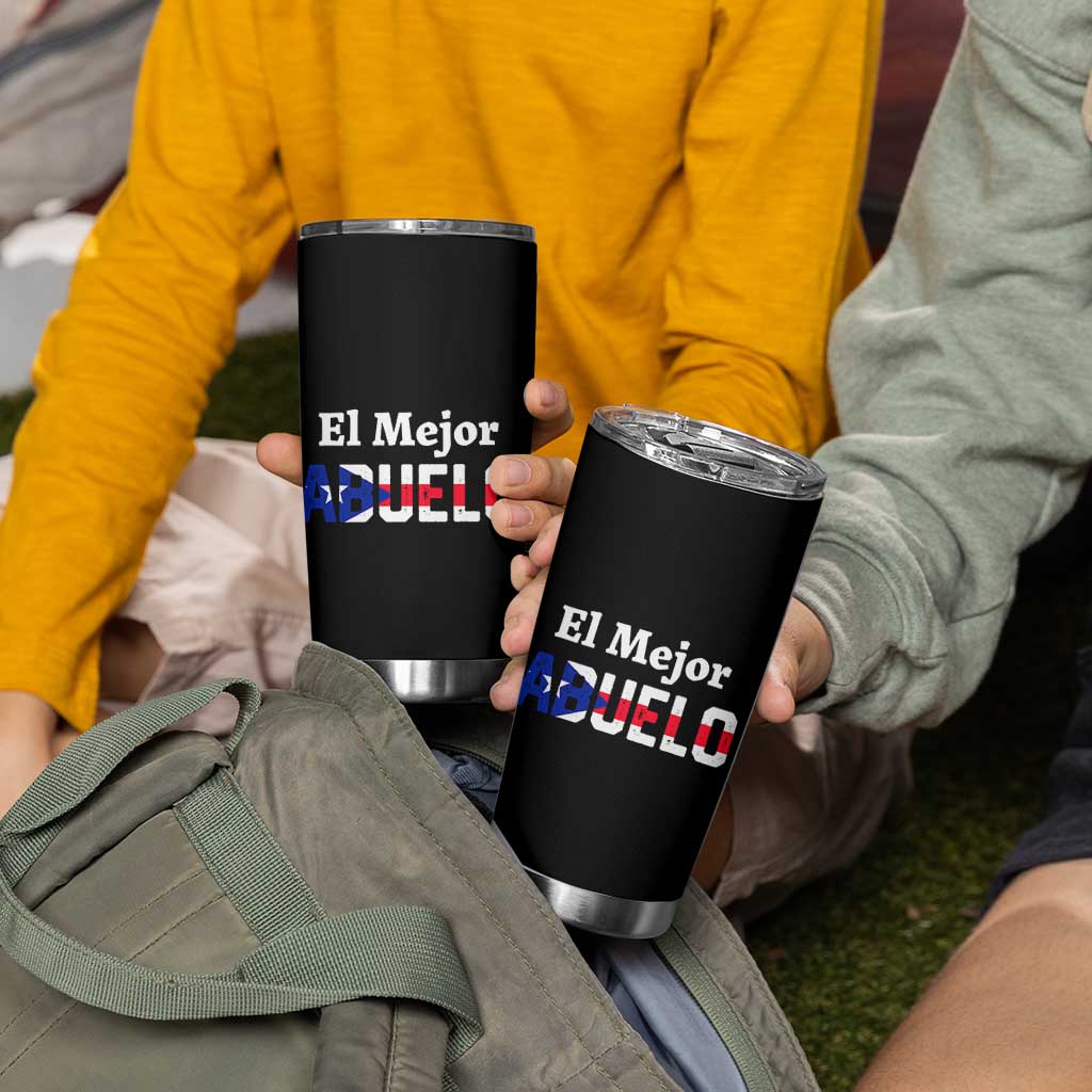 Puerto Rico Grandpa Tumbler Cup La Mejor Abuelo Grandpa Father's Day Gift