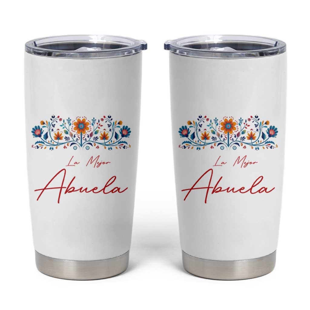 Grandma Gifts in Spanish Tumbler Cup La Mejor Abuela Gift - Wonder Print Shop