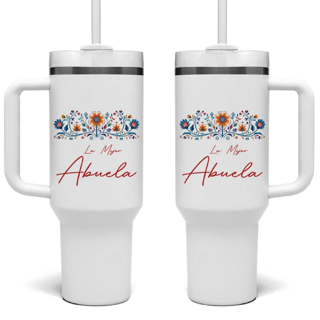 Grandma Gifts in Spanish Tumbler With Handle La Mejor Abuela Gift - Wonder Print Shop