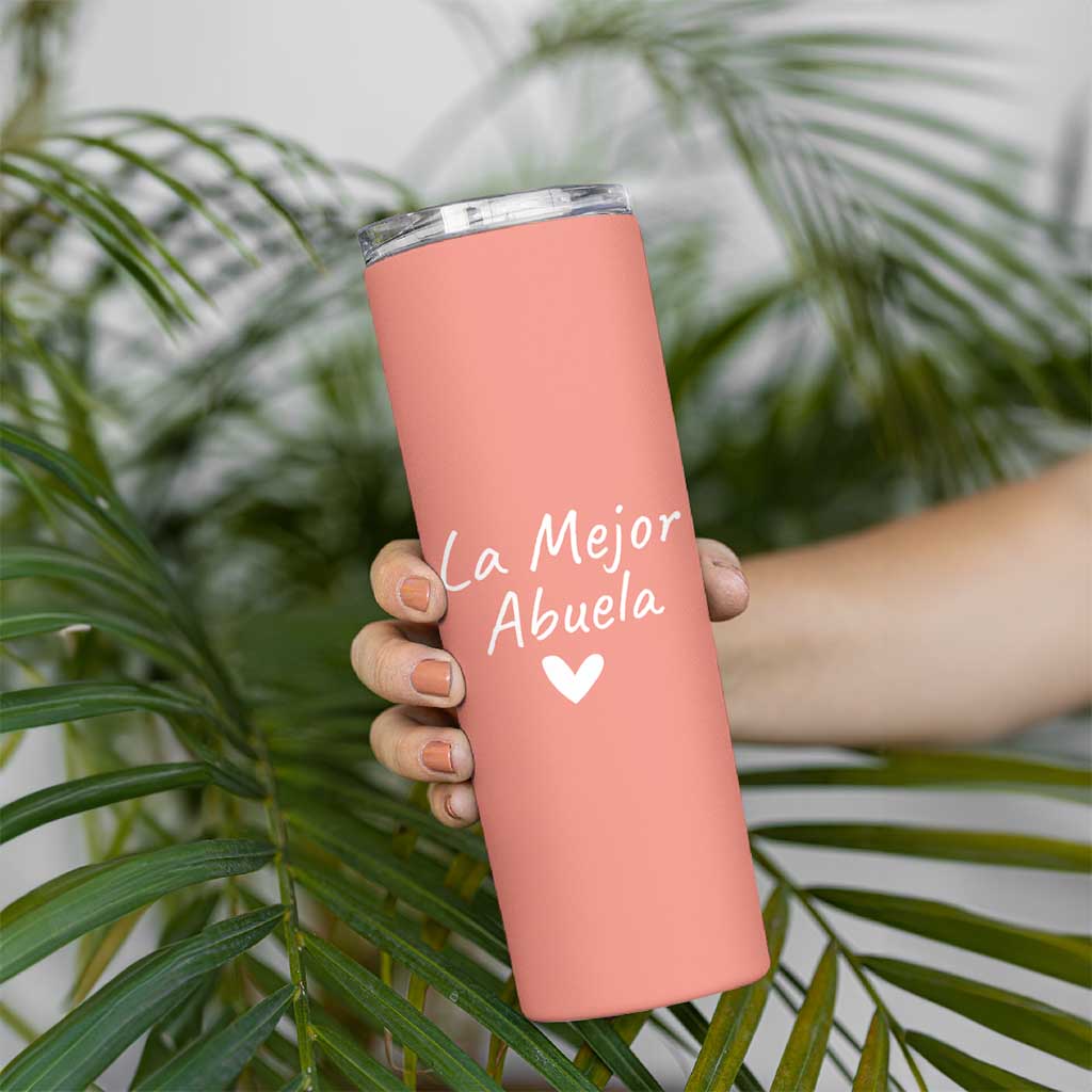 Grandma Gifts in Spanish Skinny Tumbler La Mejor Abuela - Wonder Print Shop