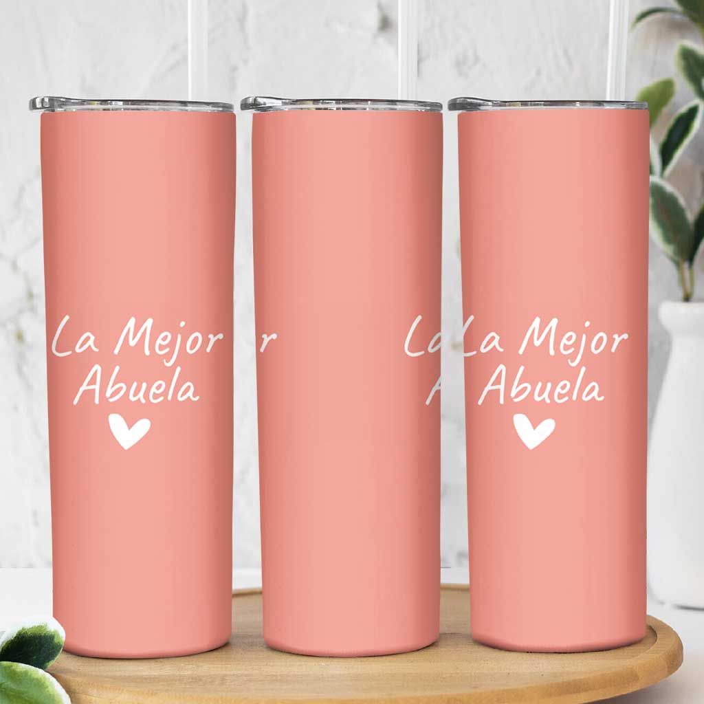 Grandma Gifts in Spanish Skinny Tumbler La Mejor Abuela - Wonder Print Shop