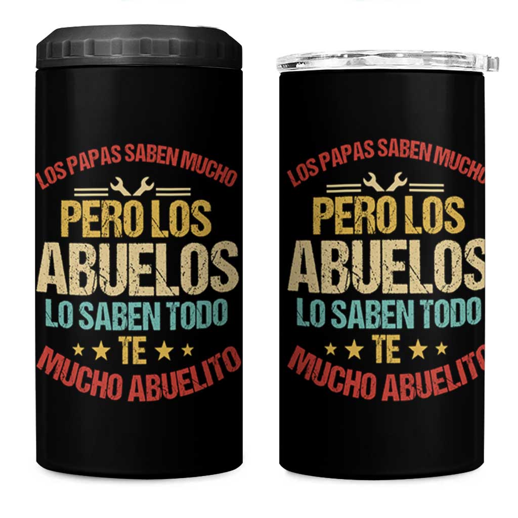 Grandpa In Spanish Abuelito 4 in 1 Can Cooler Tumbler Regalos para el Mejor Abuelo del Mundo