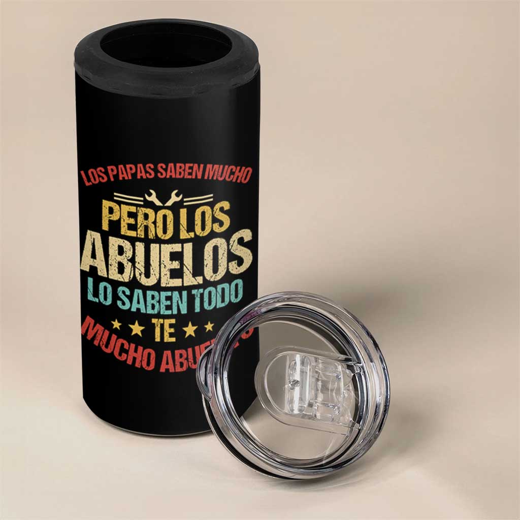 Grandpa In Spanish Abuelito 4 in 1 Can Cooler Tumbler Regalos para el Mejor Abuelo del Mundo