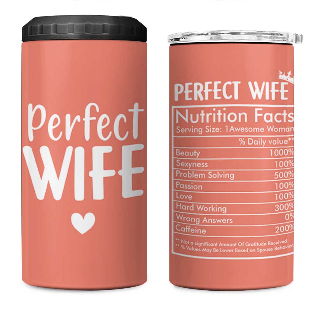 Gifts for Wife From Husband 4 in 1 Can Cooler Tumbler Wedding Anniversary Valentines Day Gift For Her Wifes Wifey