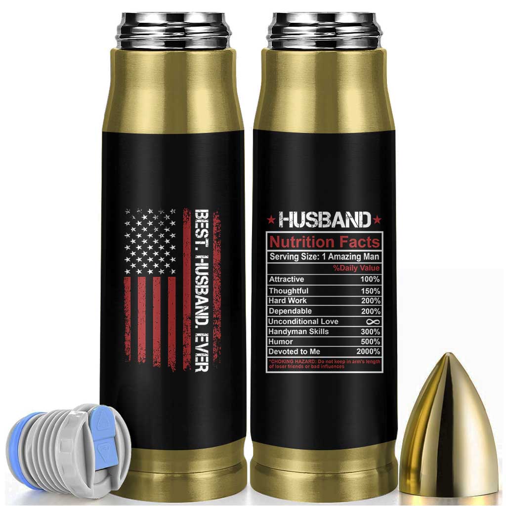 Best Husband Ever Bullet Tumbler Wedding Anniversary Valentines Day Gift For Him US Flag