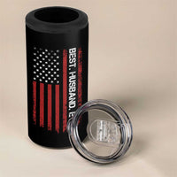 Best Husband Ever 4 in 1 Can Cooler Tumbler Wedding Anniversary Valentines Day Gift For Him US Flag