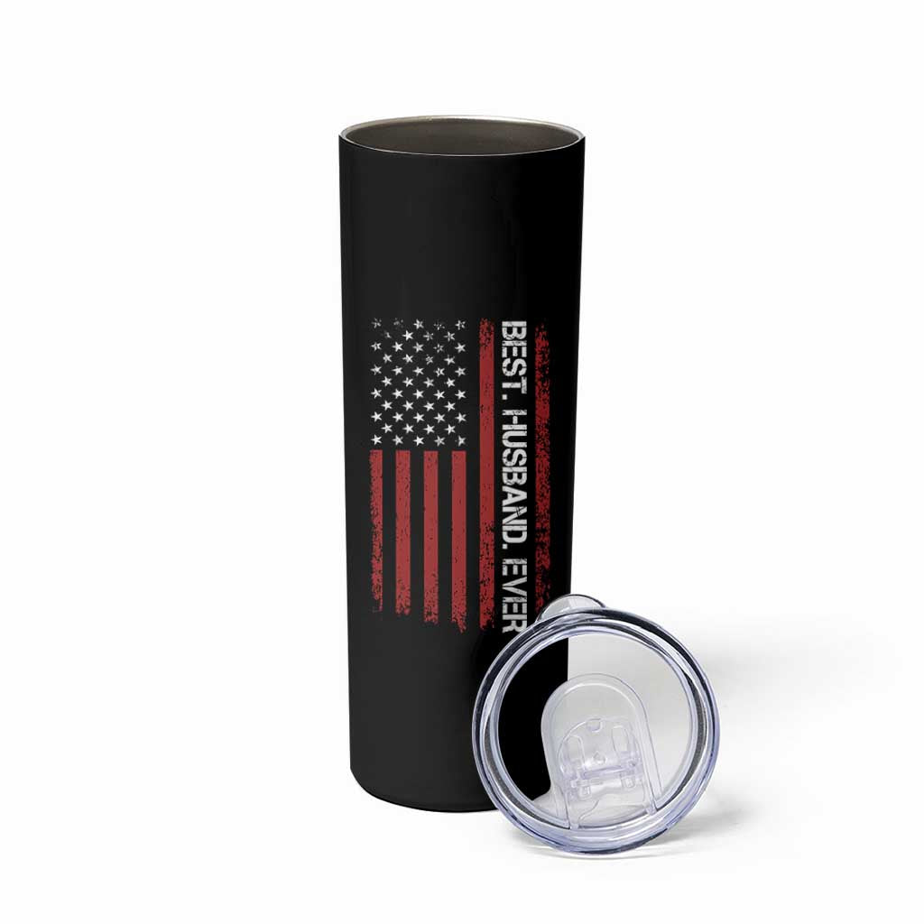 Best Husband Ever Skinny Tumbler Wedding Anniversary Valentines Day Gift For Him US Flag