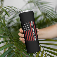 Best Husband Ever Skinny Tumbler Wedding Anniversary Valentines Day Gift For Him US Flag