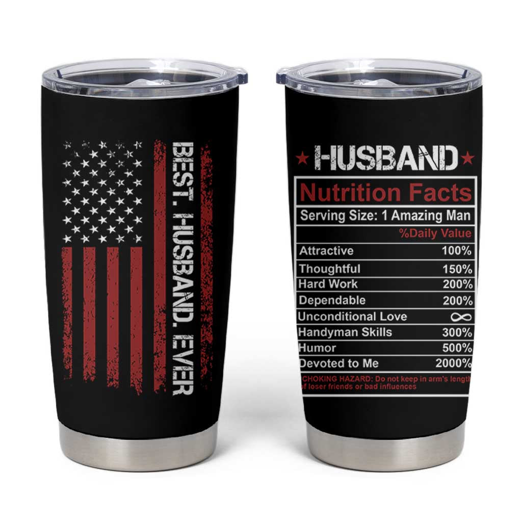 Best Husband Ever Tumbler Cup Wedding Anniversary Valentines Day Gift For Him US Flag