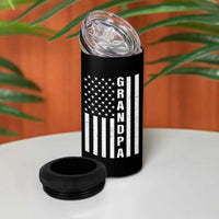 Grandpa 4 in 1 Can Cooler Tumbler Vintage American Flag Fathers Day - Wonder Print Shop