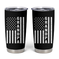 Grandpa Tumbler Cup Vintage American Flag Fathers Day - Wonder Print Shop
