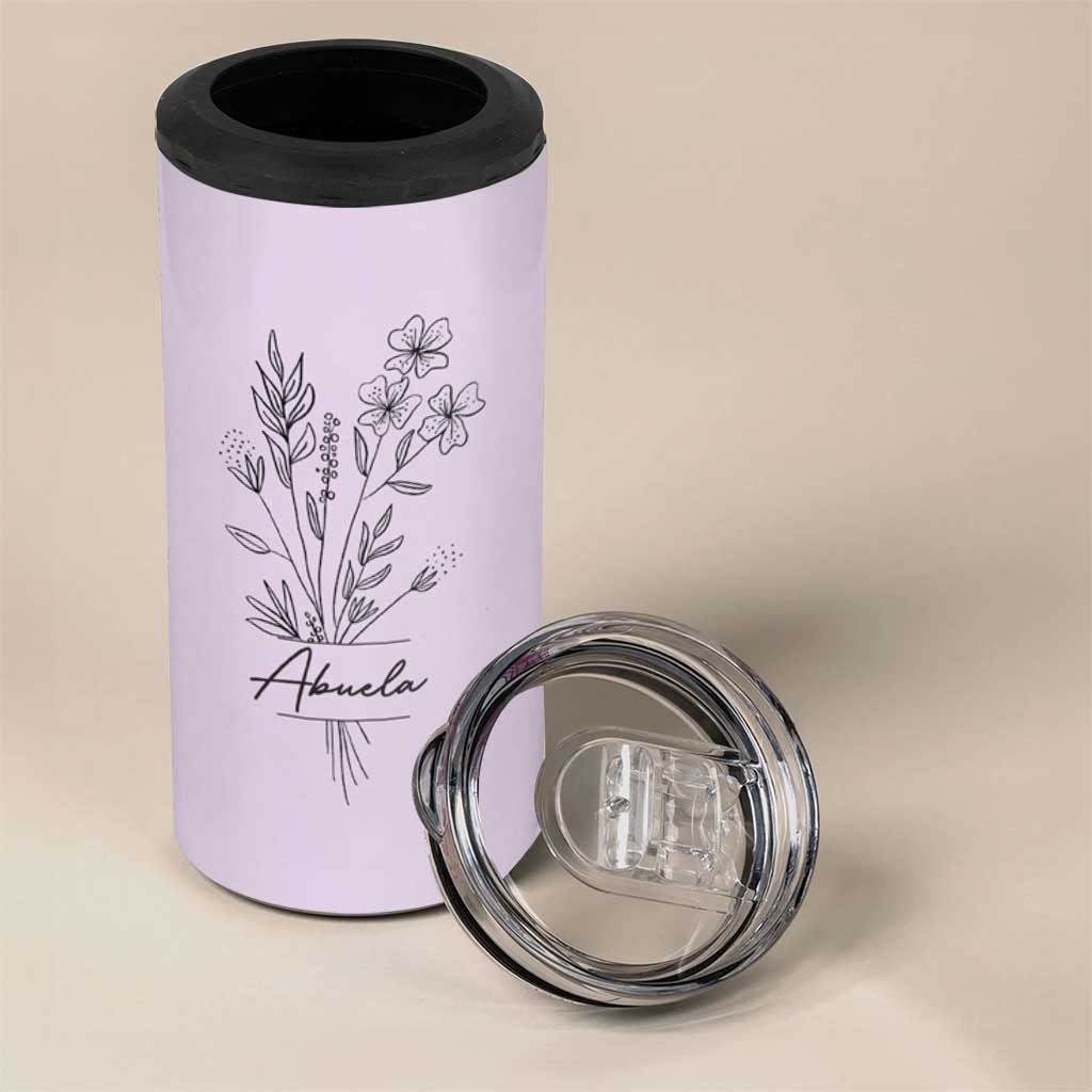 Abuela Gifts 4 in 1 Can Cooler Tumbler Mothers Day Gifts for Grandma from Grandchildren