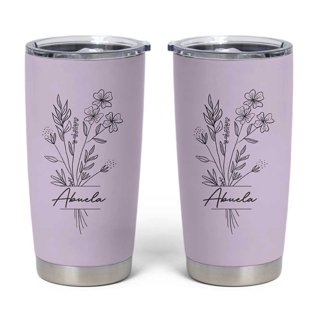 Abuela Gifts Tumbler Cup Mothers Day Gifts for Grandma from Grandchildren