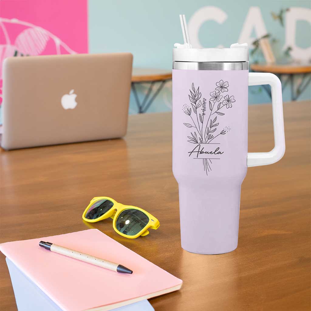 Abuela Gifts Tumbler With Handle Mothers Day Gifts for Grandma from Grandchildren