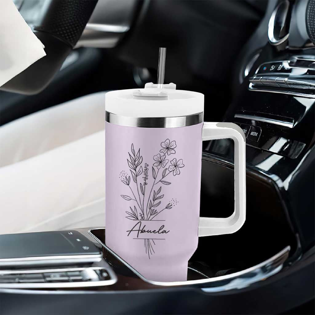 Abuela Gifts Tumbler With Handle Mothers Day Gifts for Grandma from Grandchildren